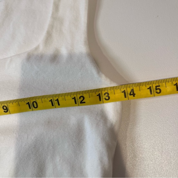 brandy melville white square neck tank top coquette cottagecore minimal basic - Picture 6 of 7